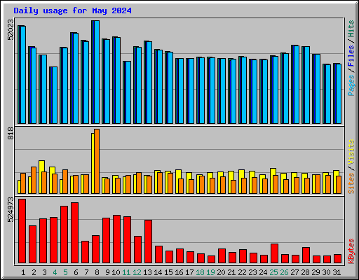 Daily usage for May 2024