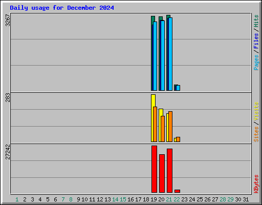 Daily usage for December 2024