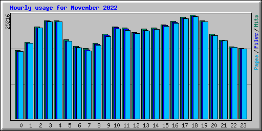 Hourly usage for November 2022