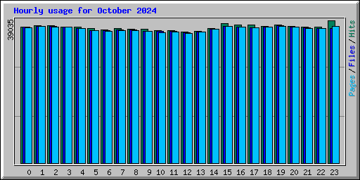 Hourly usage for October 2024